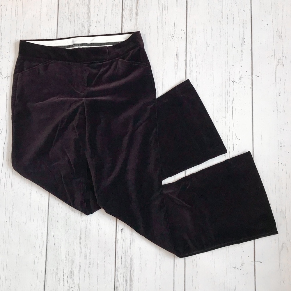 Theory Plum Velvet Trousers